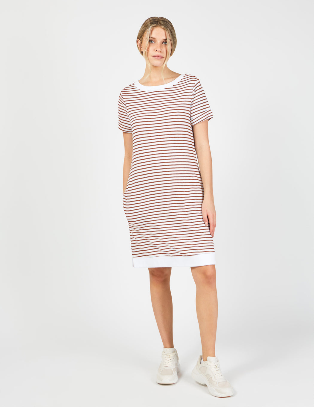 Woman Within Women's Plus Size Side Stripe Cotton French Terry