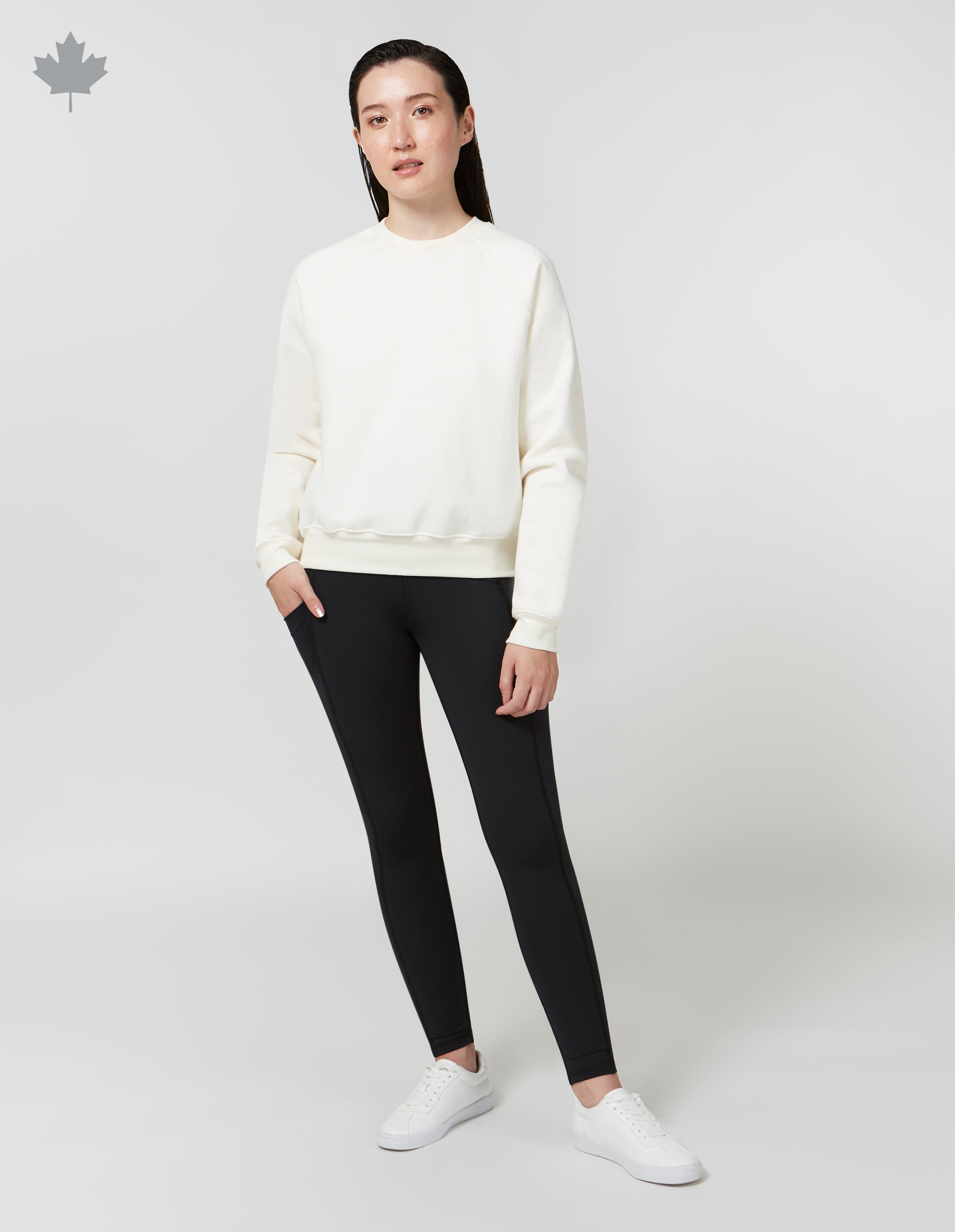 CROP SWEATSHIRT - SOLID