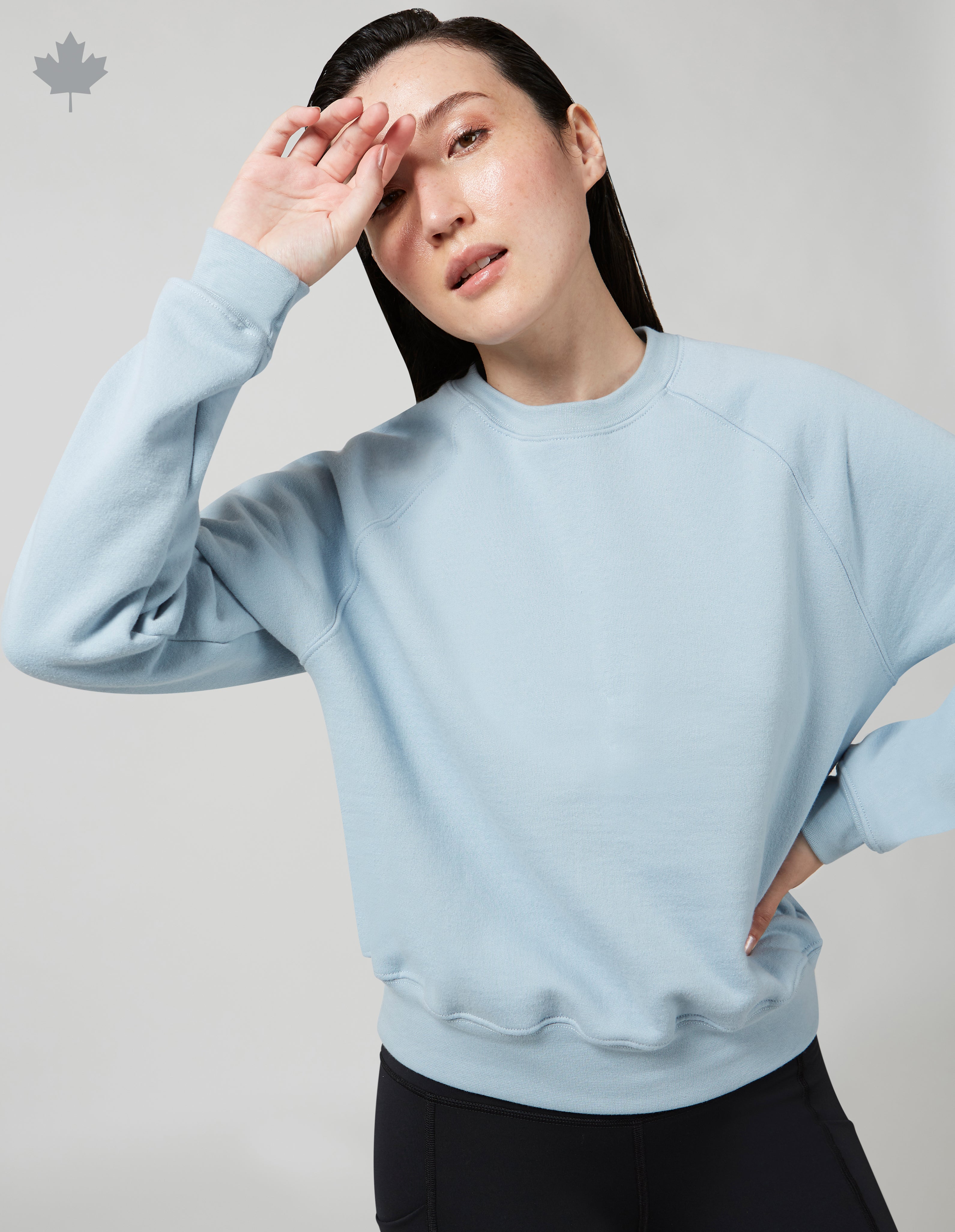 CROP SWEATSHIRT - SOLID