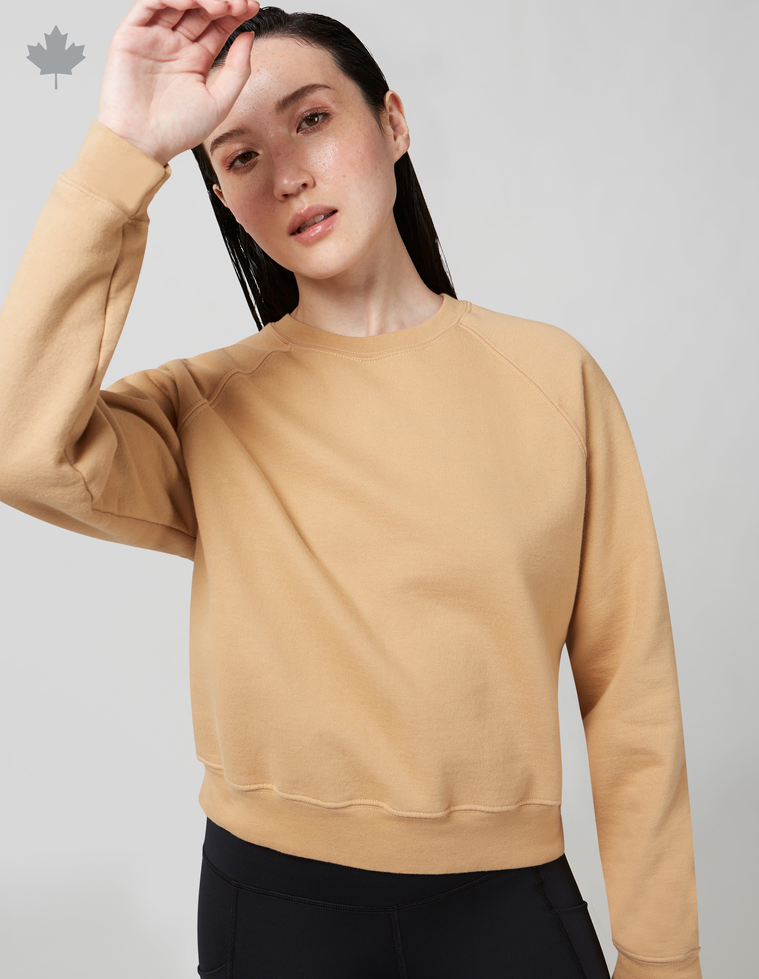 CROP SWEATSHIRT - SOLID