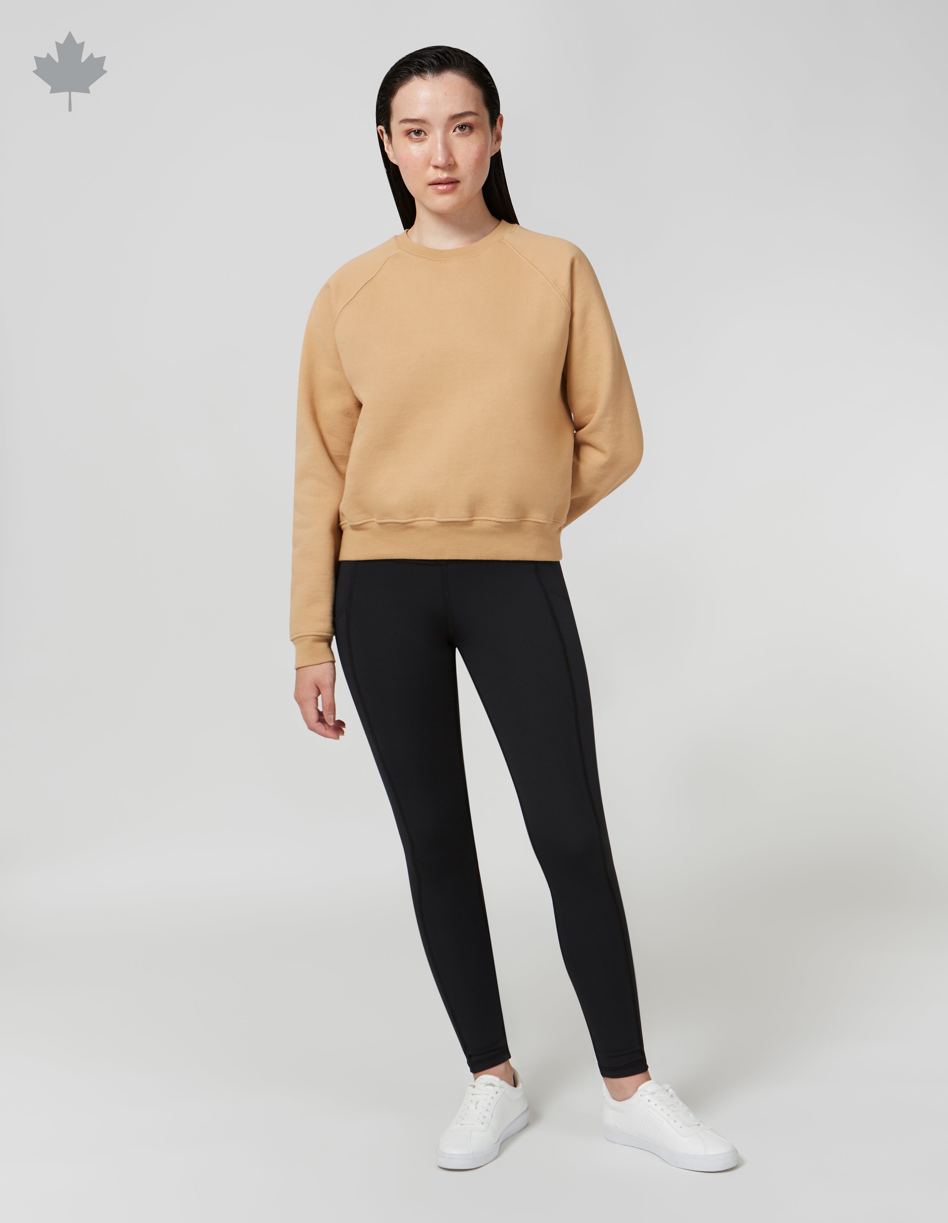 CROP SWEATSHIRT - SOLID