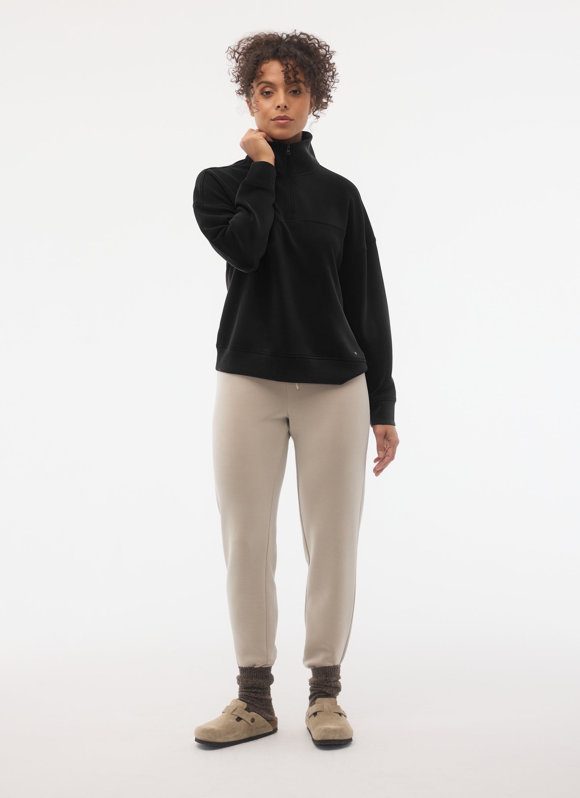 Haut Ivy en noir – vue face, FIG Clothing