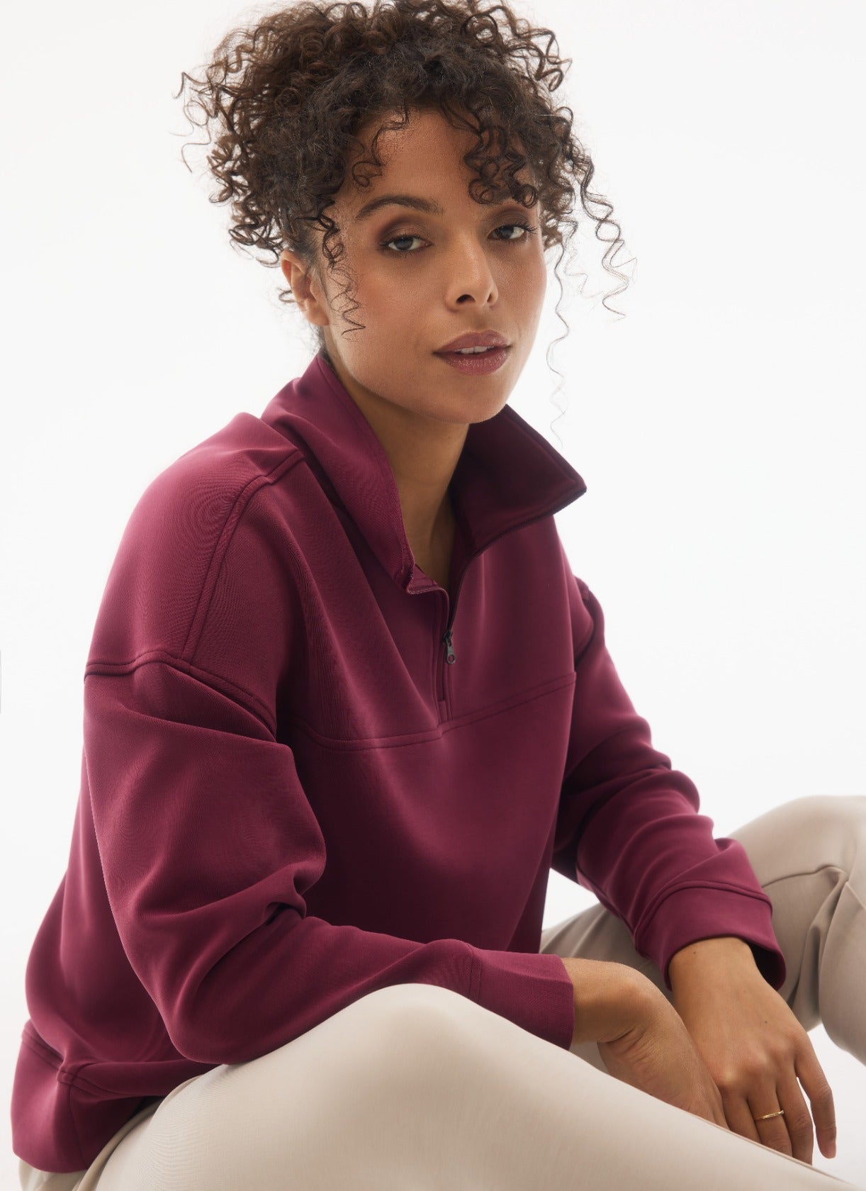 Haut Ivy en twinberry – vue détail, FIG Clothing