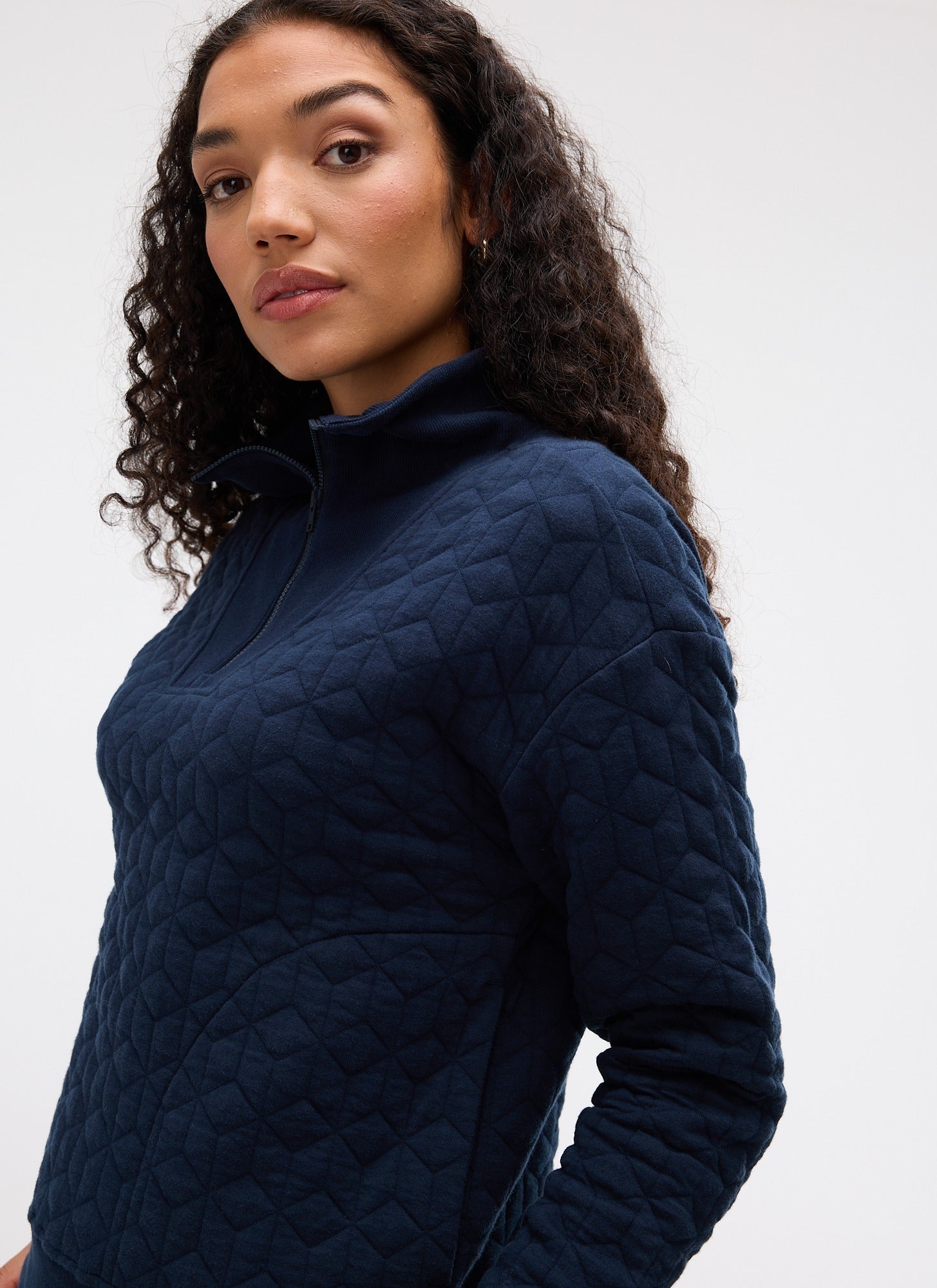 Chandail demi-zip matelassé ASTRID