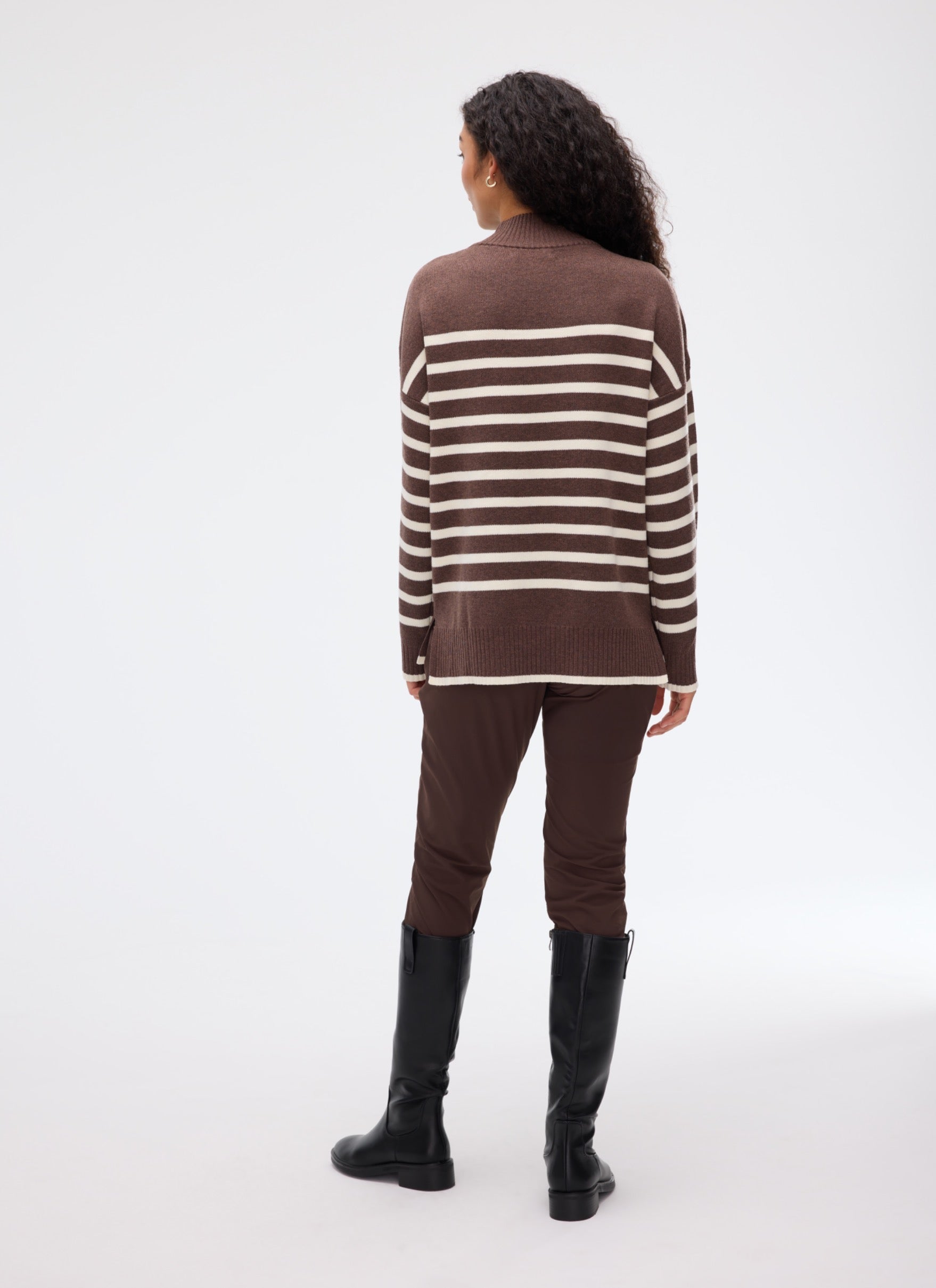HALEY Long Mock-Neck Sweater
