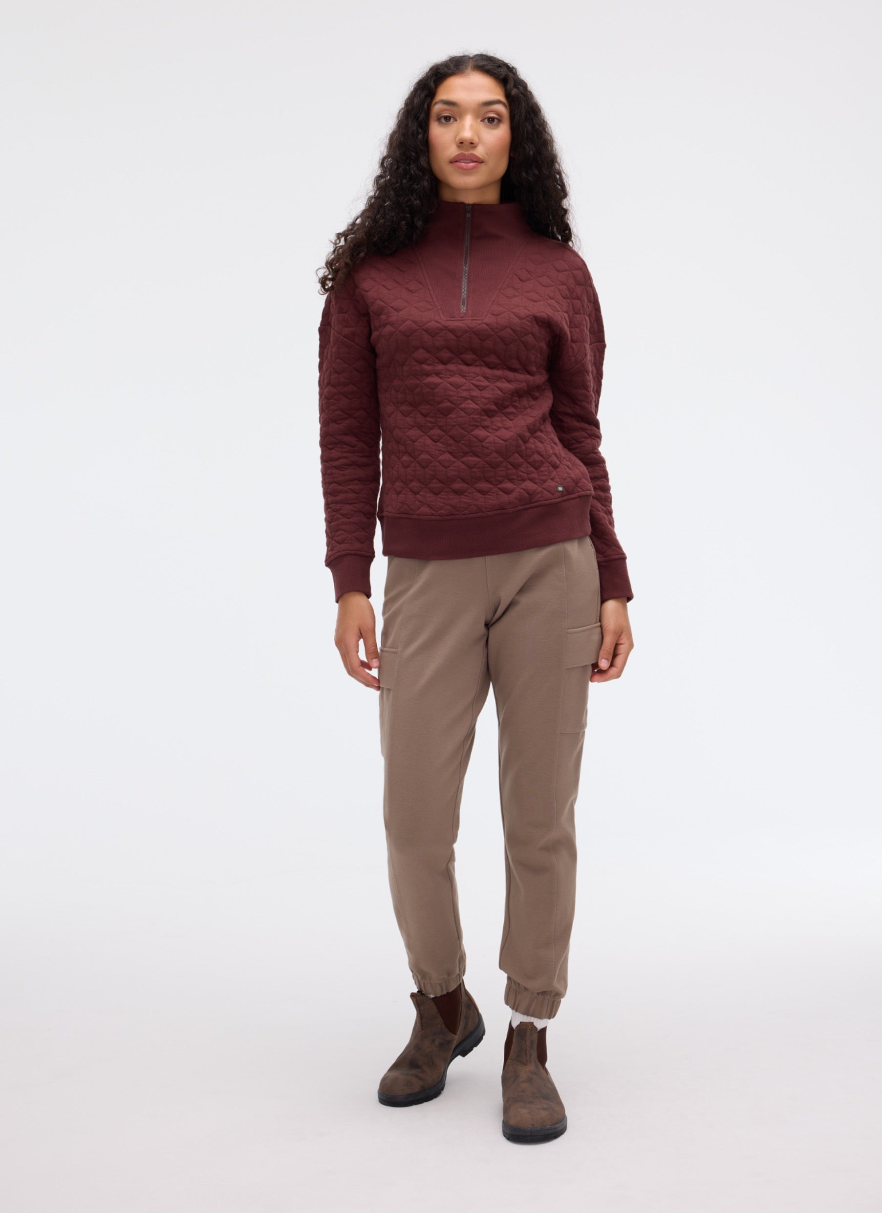Chandail demi-zip matelassé ASTRID