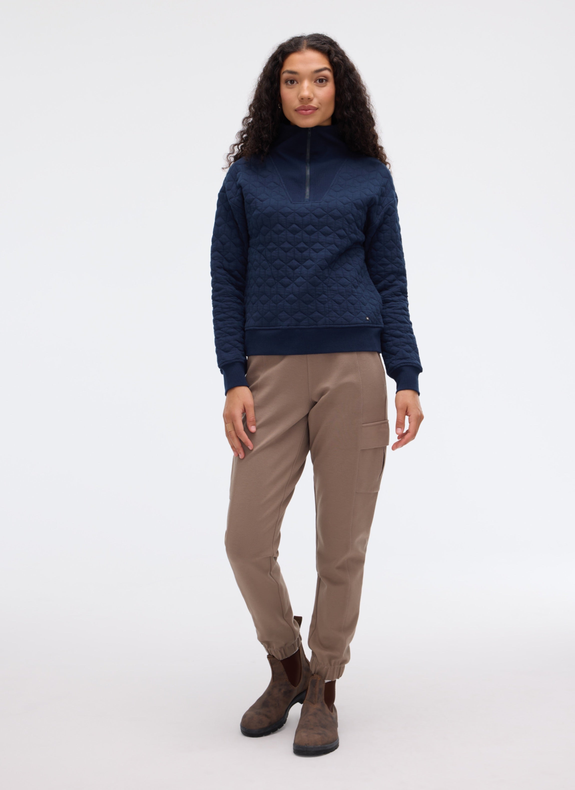 Chandail demi-zip matelassé ASTRID