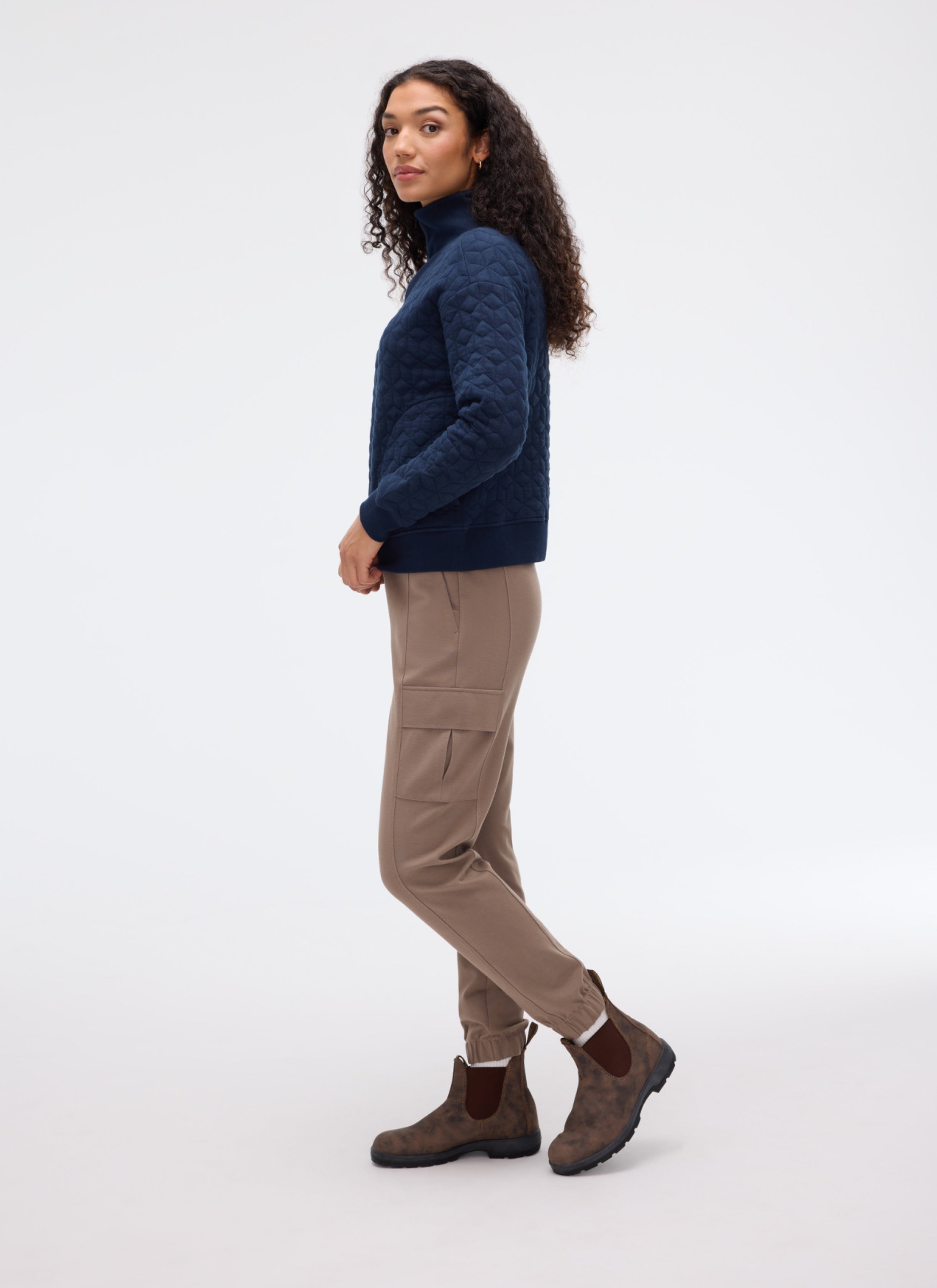 Chandail demi-zip matelassé ASTRID