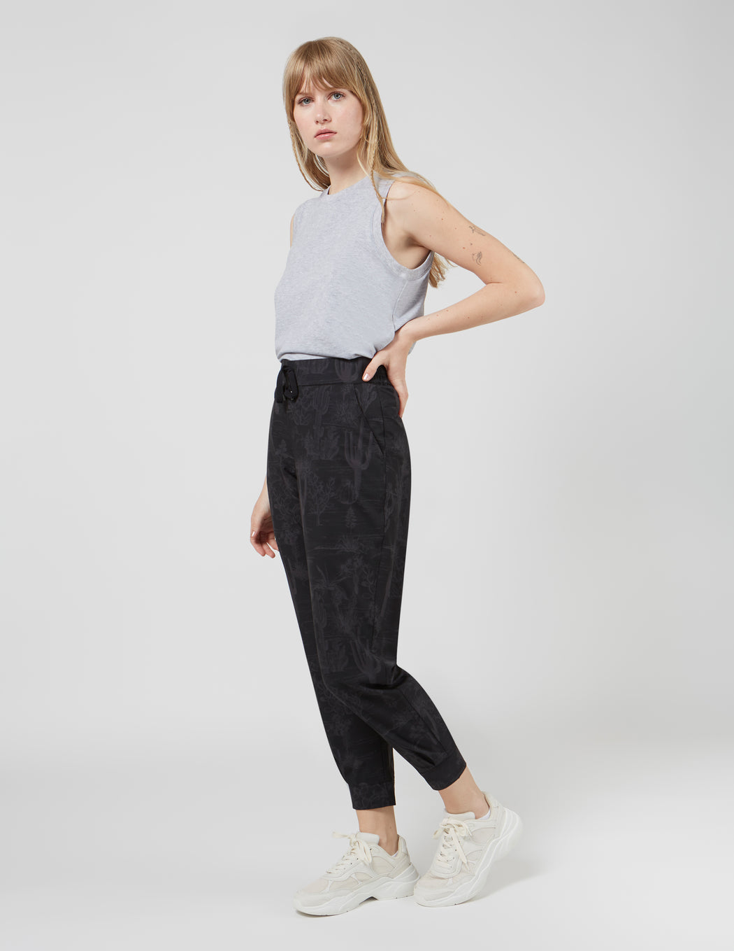 Buy Grey & Black Trousers & Pants for Women by Fig Online