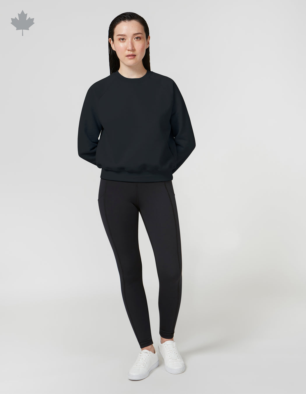 Women's Solid CROP Sweatshirt - Made in Canada